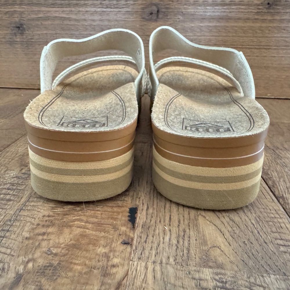 Reef Cushion Vista Platform Slip On Sandals Slide Women's‎ Size 9 Vintage S - Picture 5 of 8